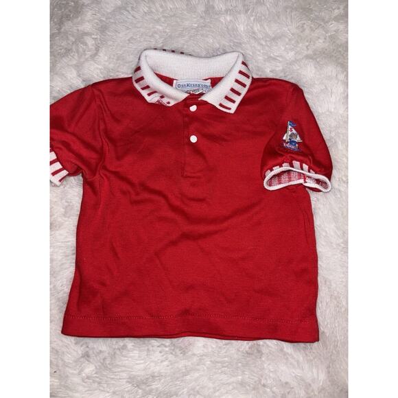 Vintage Osh Kosh "Sailor Bear" sz. 24 mo. red polo top. Classic, adorable - Picture 1 of 10